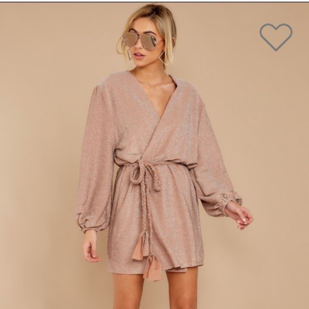 Shop Red Dress Aura Sparks Fly Blush Wrap Dress